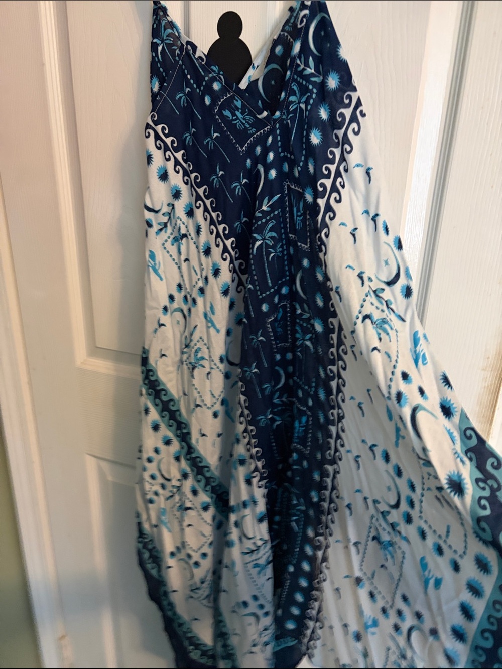 Navy & White Printed Maxi Dress - Coastal Floral Maxi